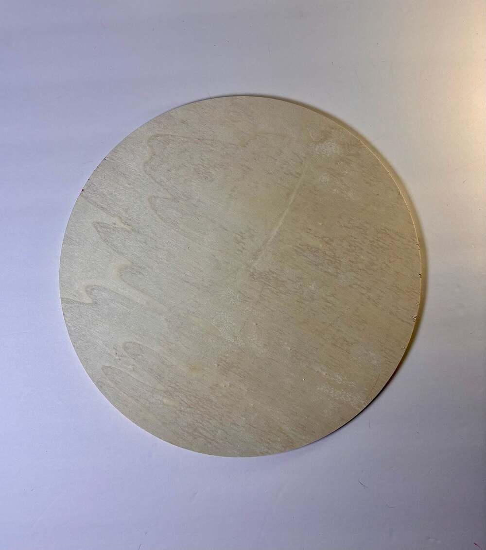 12 inch Birch Unfinished Round Wooden Craft Plaque Set of 3